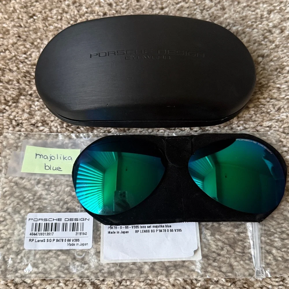 100% AUTHENTIC PORSCHE DESIGN LENSES 3 SETS FITS LP8478 USED W/CASE!! - Picture 3 of 14